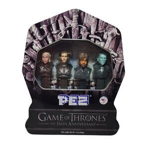 Pez Game Of Thrones The Iron Anniversary Tin Of Pack Of 4 Dispensers + Candy New